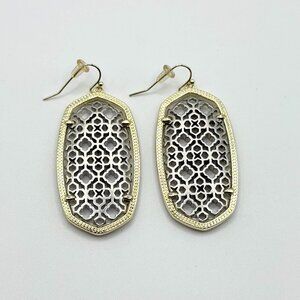 Kendra Scott Elle Drop Earrings In Gold Filigree Design